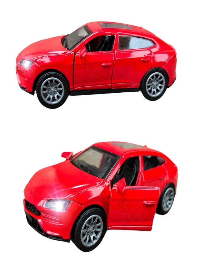 RUHANI Ferrari Simulation1:36 Scale Die-Cast Pull Back Metal Car with Sound and Light openable Doors, for Kids Best Toys Gifts (Red) - Image 4